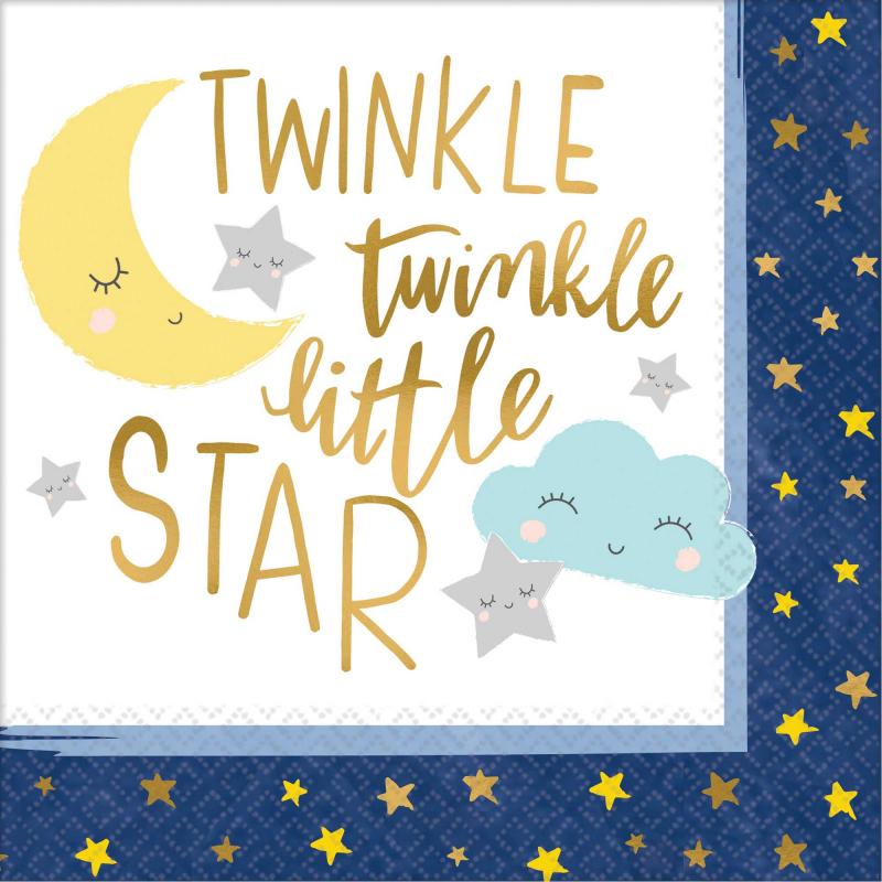 Twinkle Star Lunch Napkin Pk16- Discontinued Line Last Chance