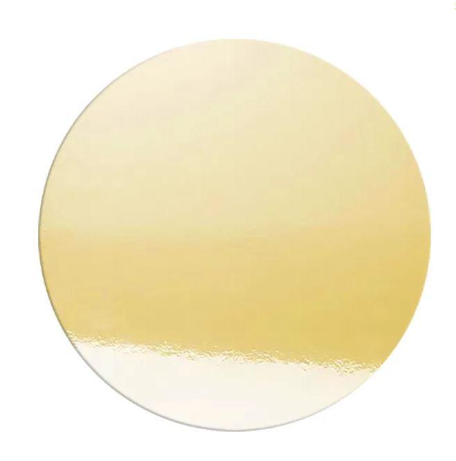 Cake Board Round Gold Shiny Mirror 5mm 10 Inch - Discontinued Line