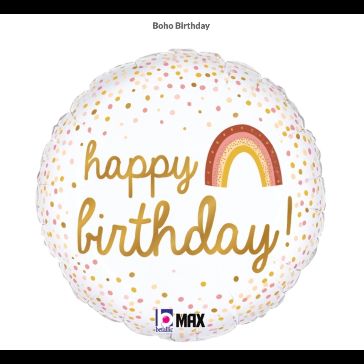 Balloon Foil 45cm Birthday Boho Rainbow