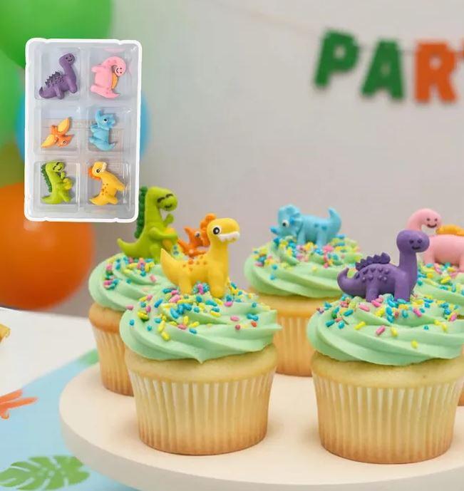 Edible Icing Decorations Dinosaurs Pk/6