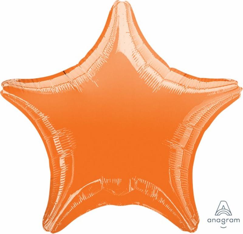 Balloon Foil 45cm Star Orange