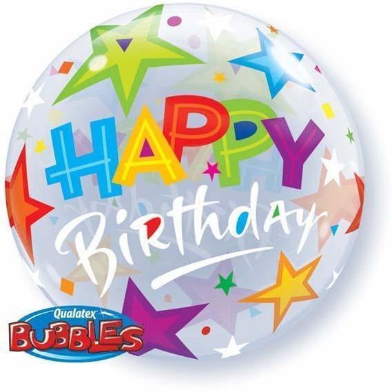 Balloon Bubble Birthday Brilliant Stars 56cm