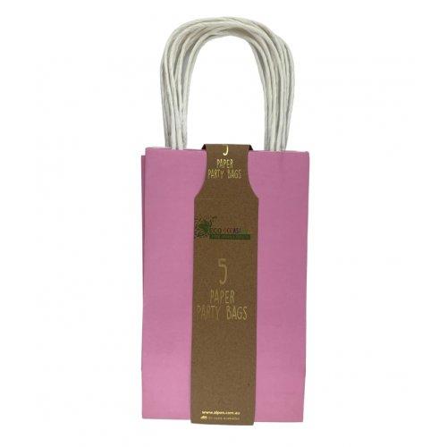Party Loot Bag Paper Pastel Light Pink Pk/5