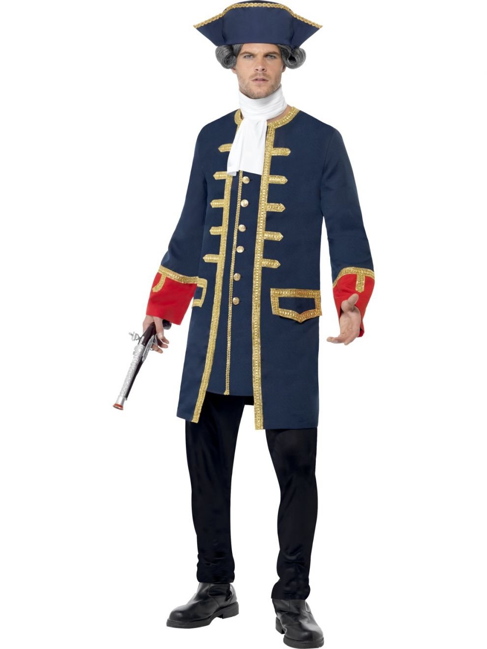 Costume Adult Pirate Commander Blue Medium