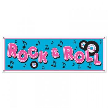 Rock N Roll Banner 53cm X 152cm