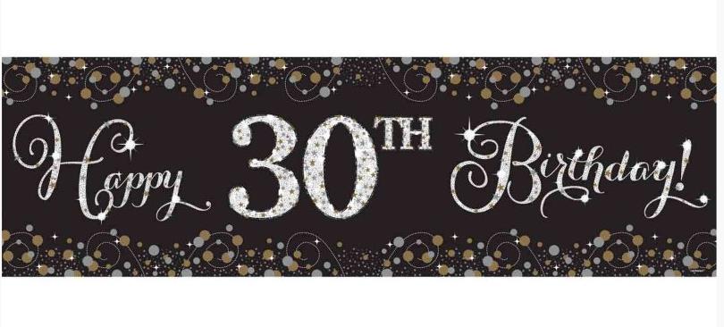 Banner Sparkling Celebration Add Any Age Giant Plastic Banner Kit 1.6m