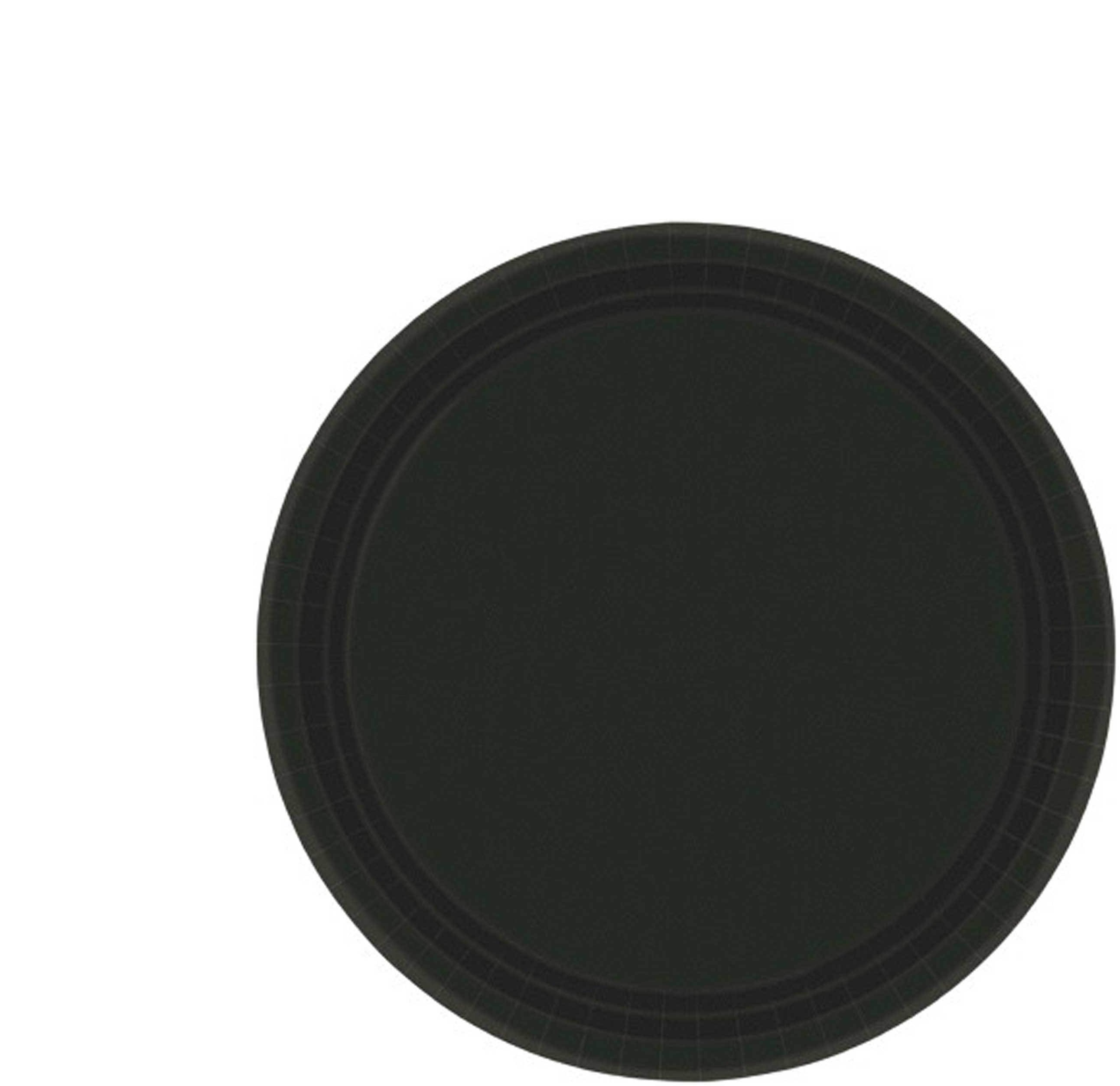 Paper Plates 17cm Jet Black Round 20 Pack