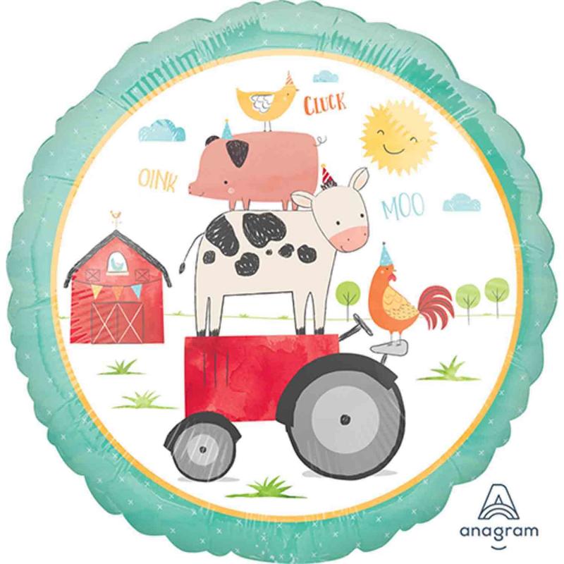 Balloon Foil 45cm Farmyard Birthday