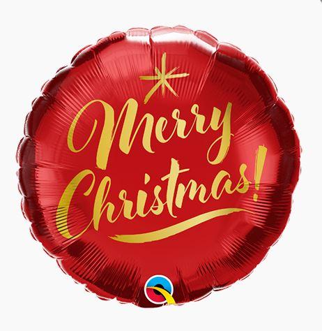Balloon Foil 45cm Merry Christmas Gold Script