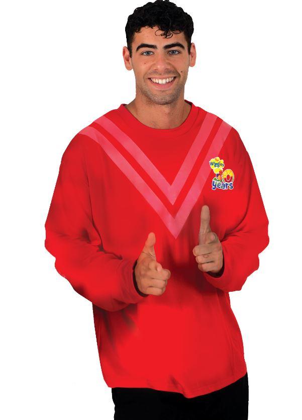 Costume Adult Simon Wiggle Deluxe Red Top Xlarge