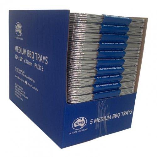 Foil Bbq Tray Medium Pk/5 - 324x201x32mm