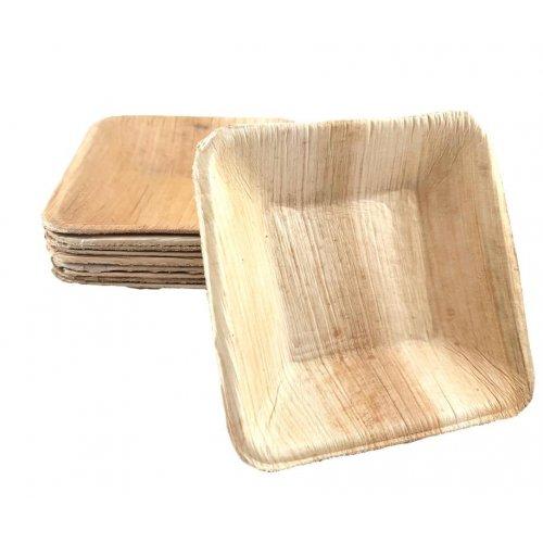 Eco Palm Leaf Square Dip Bowl Pk/10 Eco Friendly