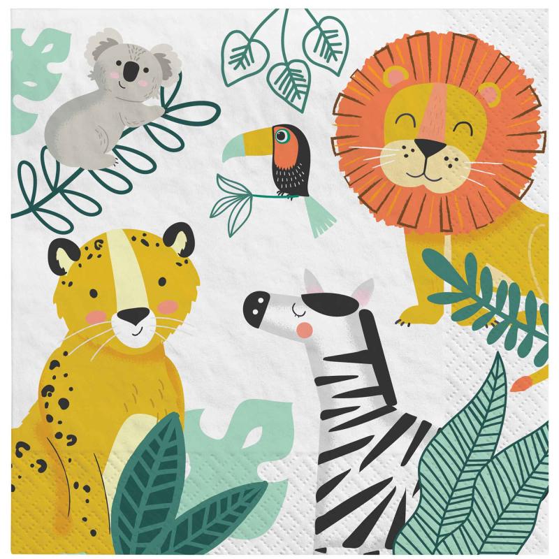 Get Wild Jungle Safari Napkins Lunch Pk/16
