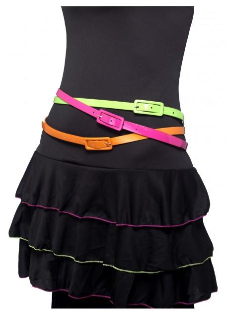 Belts 1980s Style Fluro Pk/3