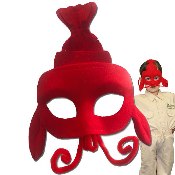 Animal Costume Mask Deluxe Lobster Red