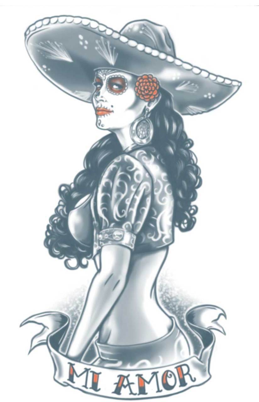 Temporary Tattoo Mi Amor Day Of The Dead