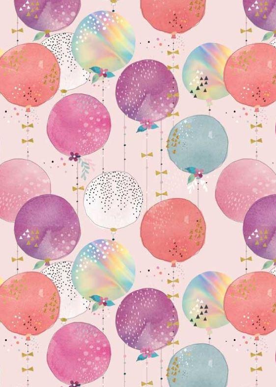 Gift Wrapping Paper Balloons Galore