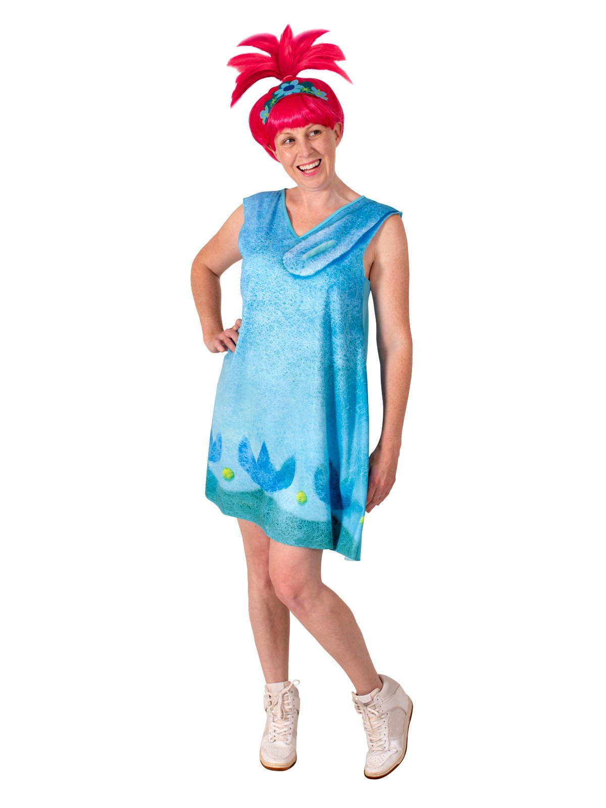 Costume Adult Trolls Poppy 2 Adult Large Dress & Wig