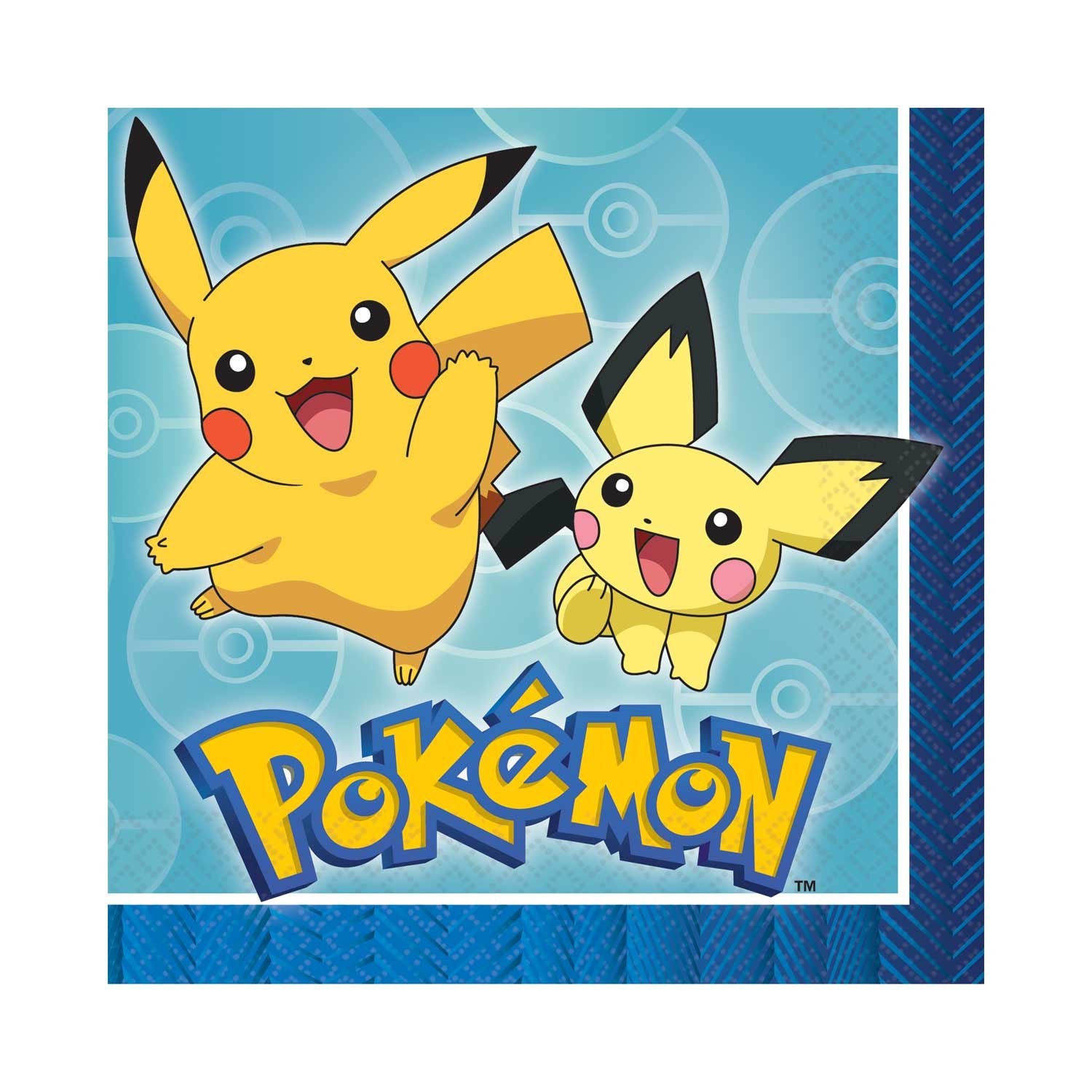 Pokemon Lunch Napkins Pk/16 33cm X 33cm