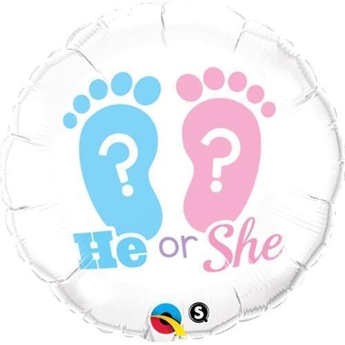 Balloon Foil 45cm He Or She?