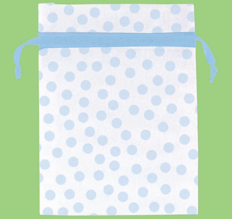Blue Dots Organza Bags Pk12
