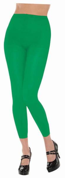 Green Footless Tights Adult