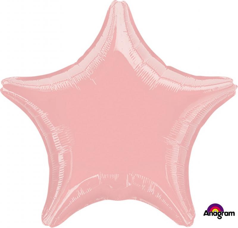 Balloon Foil 45cm Star Pastel Pink
