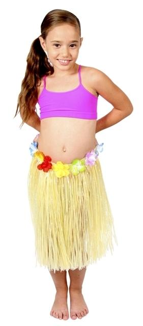 Hawaiian Skirt Child Natural 40cm