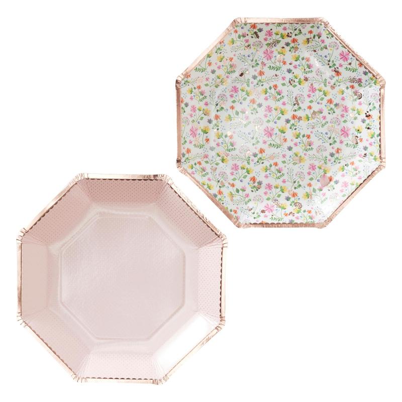 Paper Plates Ditsy Floral Pk/8 23cm