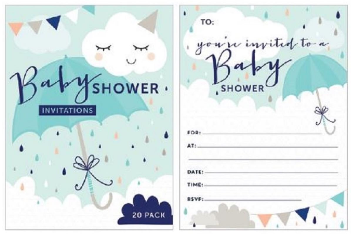 Party Invitation 20 Sheet Pad Baby Shower
