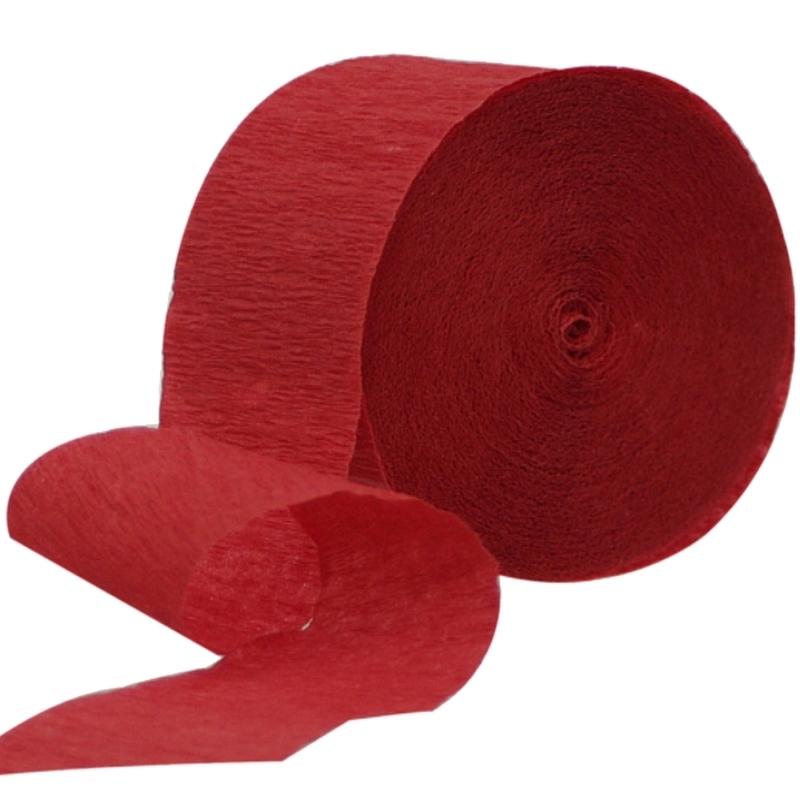 Crepe Streamer Red 45mm X 24m