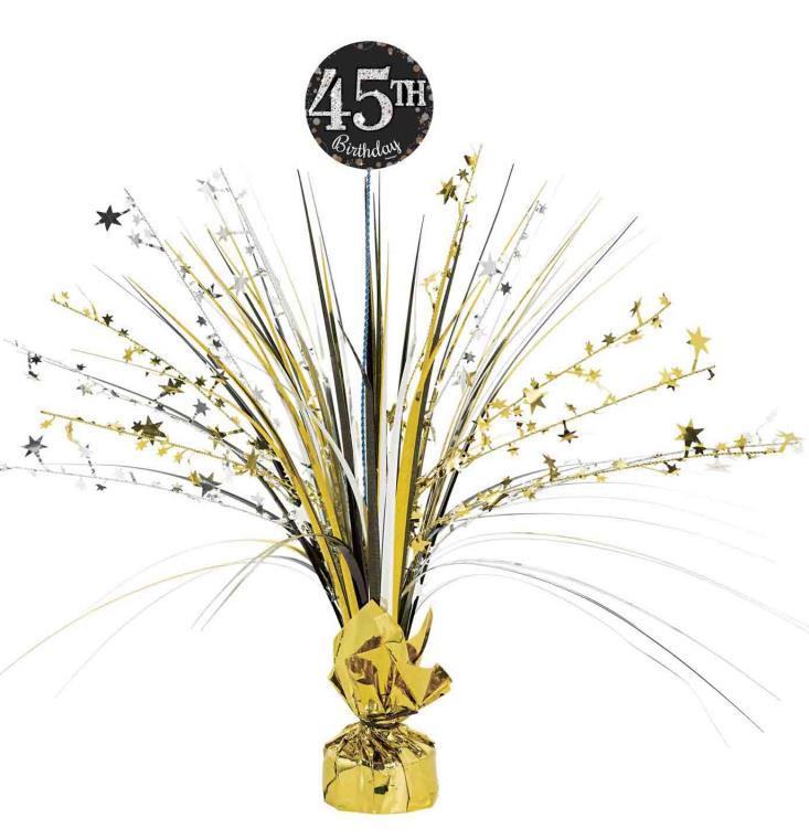 Centrepiece Sparkling Celebration Add Any Age Happy Birthday 45cm