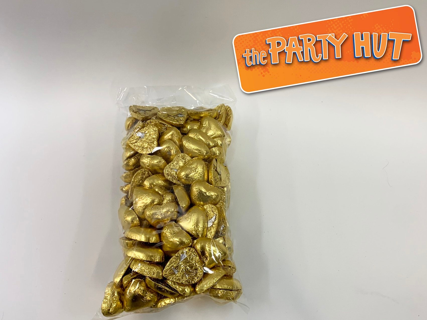 Chocolate Hearts Gold 1kg Bulk