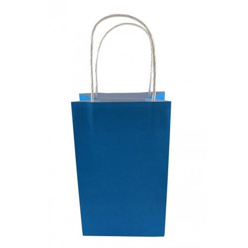 Party Loot Bag Paper Azure Blue Pk/5
