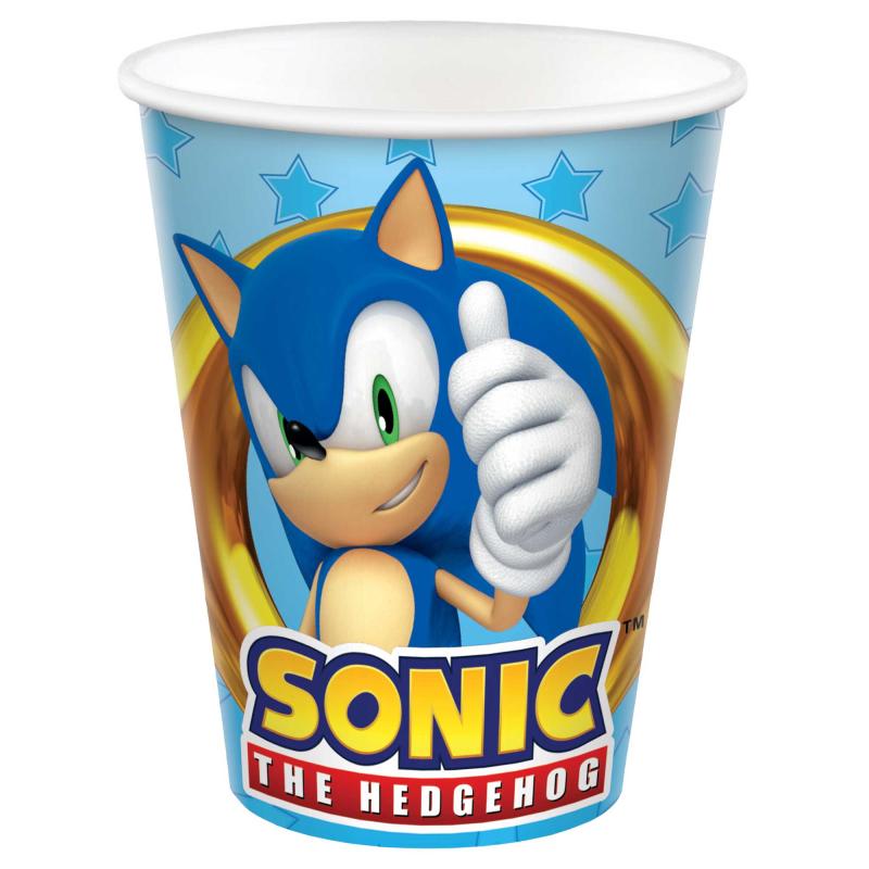 Sonic 2 The Hedgehog Paper Cup 266ml Pk/8