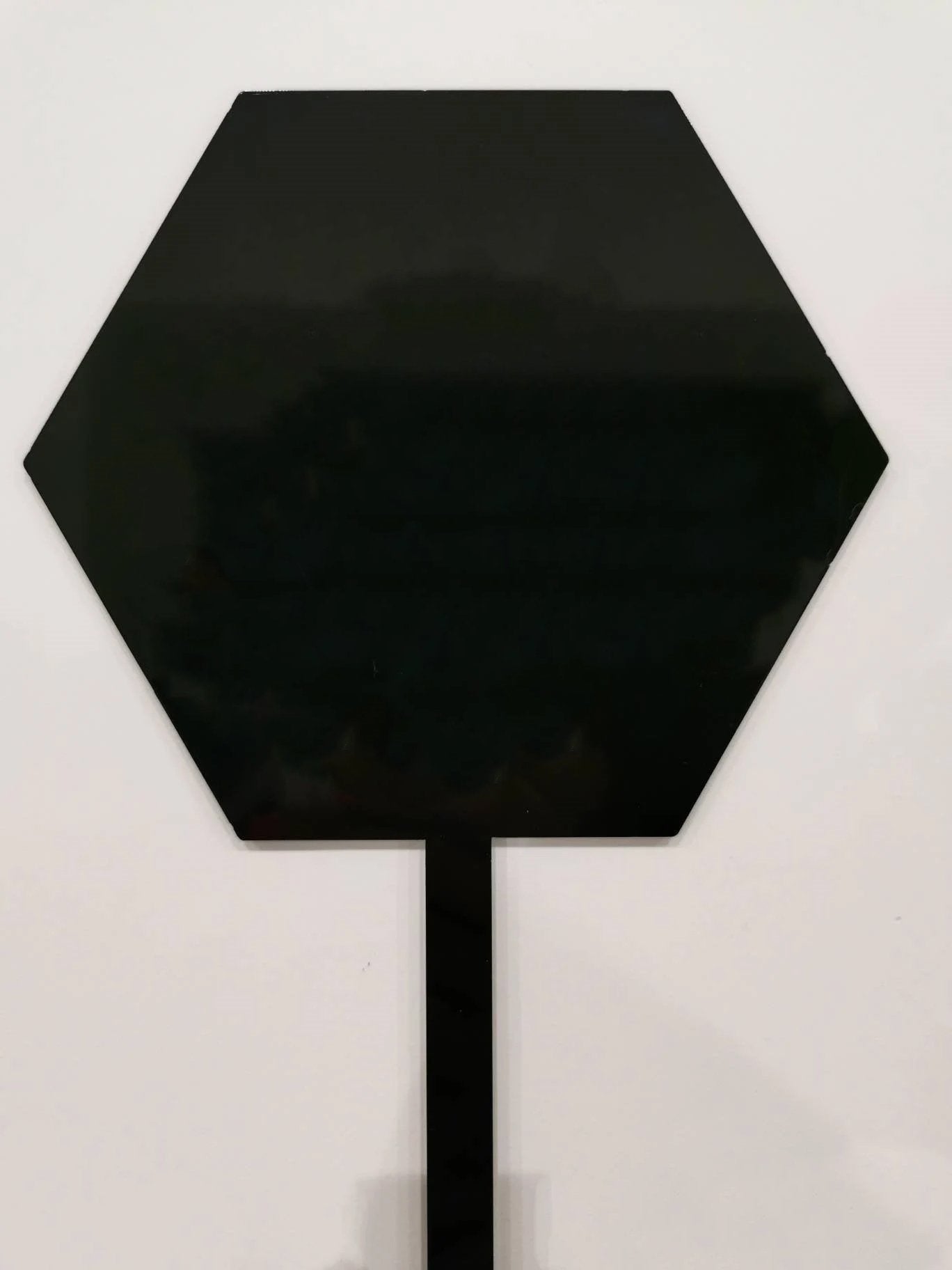 Cake Topper Hexagonal Blank Acrylic Black