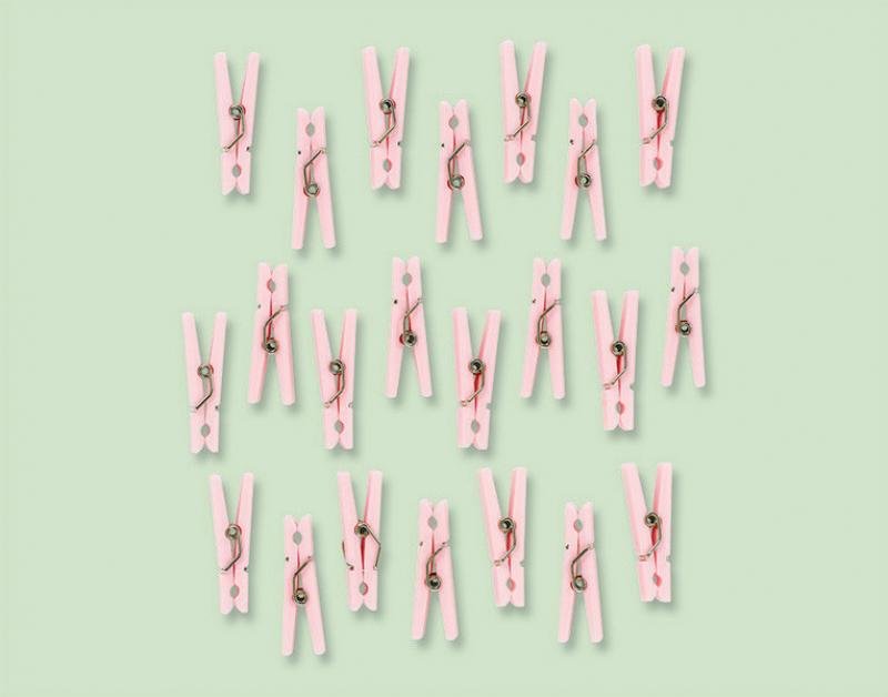 Clothes Pegs Pink Pk/24