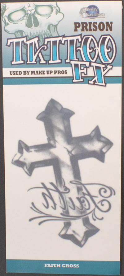 Temporary Tattoo Prison Cross Faith