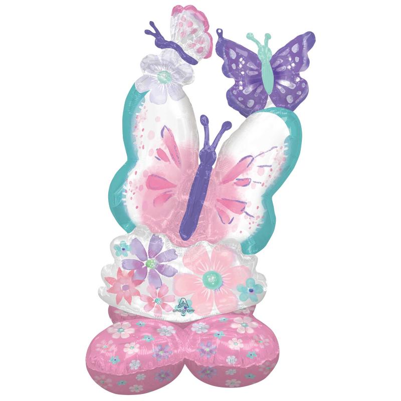 Balloon Foil Airloonz Butterflies Flutters 111cm X 71cm