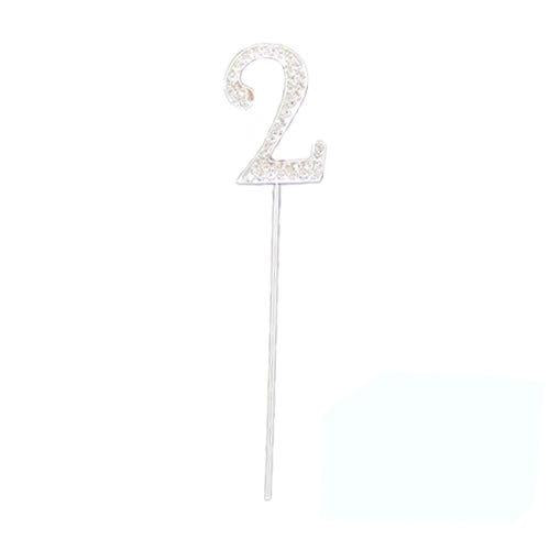 Topper 4cm Diamante Number 2