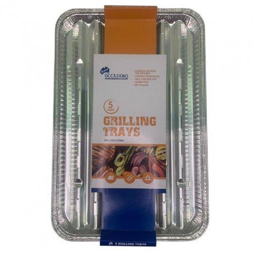 Foil Grilling Tray Pk/5 - 345x224x24mm