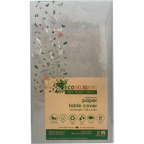 Tablecover Eco Paper Silver Rectangle Each
