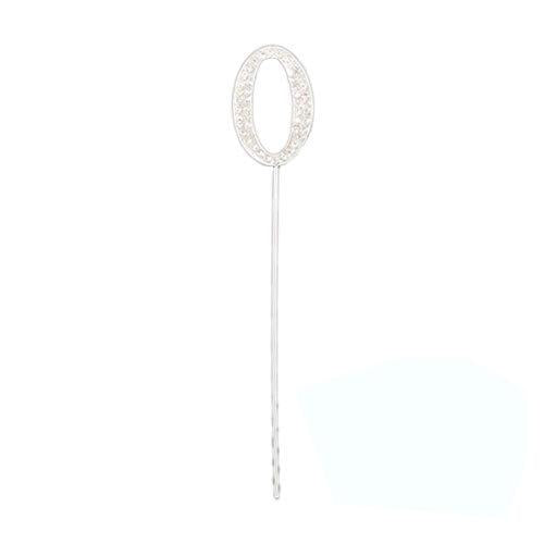 Topper 4cm Diamante Number 0