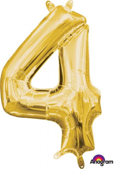 Balloon Foil Number 4 Gold 40cm