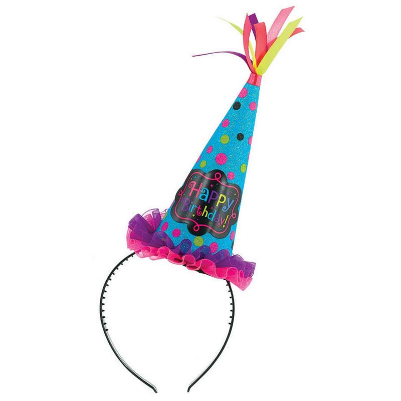 Headband Birthday Chic Cone Hat