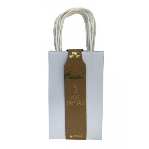 Party Loot Bag Paper White Pk/5
