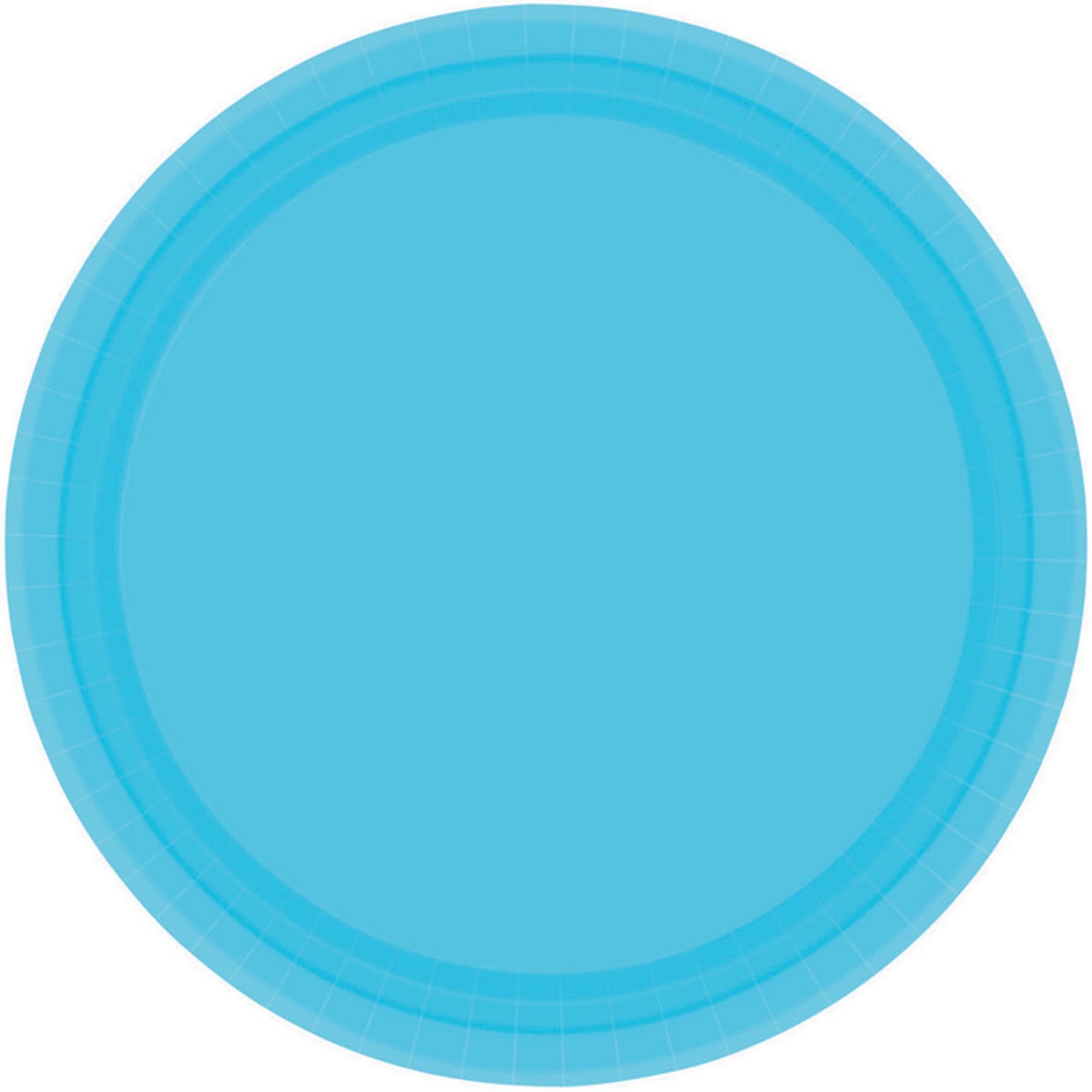 Paper Plates 23cm Caribbean Blue Round 20 Pack