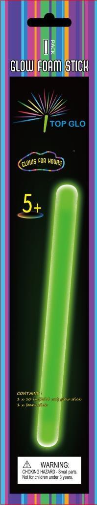 Glow In The Dark Glow Foam Stick 25cm Pk/1