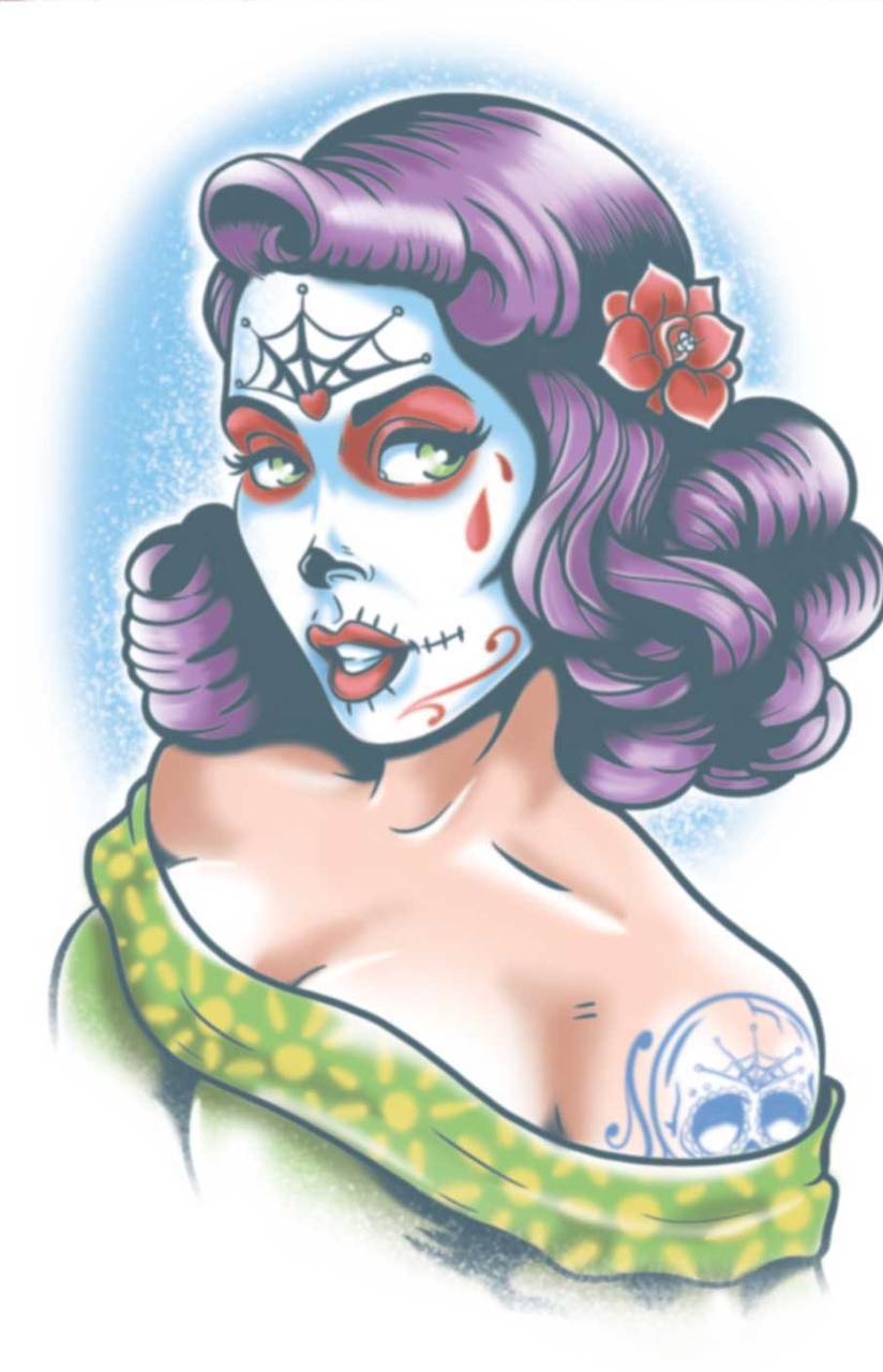 Temporary Tattoo Lolita Day Of The Dead