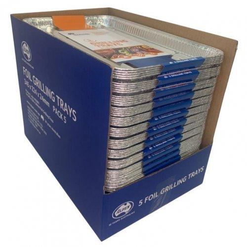 Foil Grilling Tray Pk/5 - 345x224x24mm